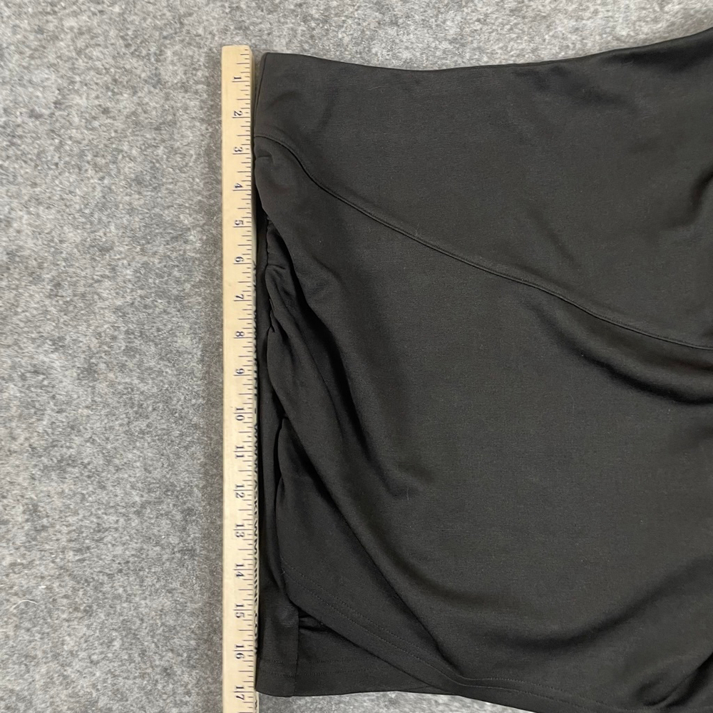 Women's KATE KASIN Black Ruched Mini Skirt M - Picture 6 of 9